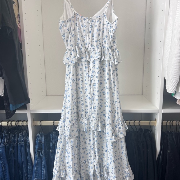 Altar'd State Blue and White Floral Maxi Dress - Picture 2 of 4